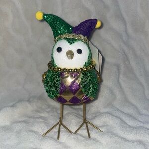 Mardi Gras Fabric bird (Walmart NWT); Green Version